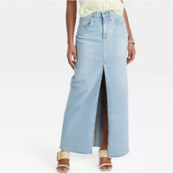 Universal Thread Light Blue Maxi Skirt - Picture 2 of 10